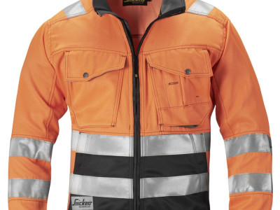 Jacket Hi Vis (Class 3)-Snickers. Yellow & Black. X Large. Chest: 49