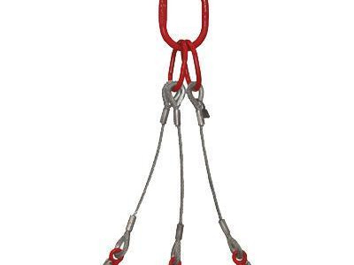 Wire Rope Sling - Three Leg. 10mm Rope Dia. 6x19 FMC. 2m EWL