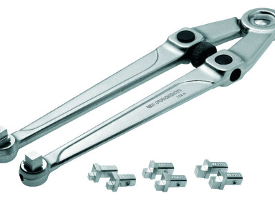 Caliper Face Spanner with Square Pins 20-100mm Range x 245mm Length Facom