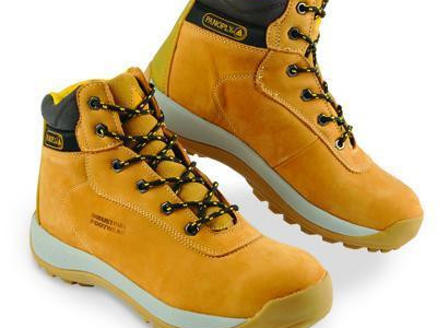 Safety Boots - Nubuck Padded Panoply with Steel Midsole. Size 7 Sand