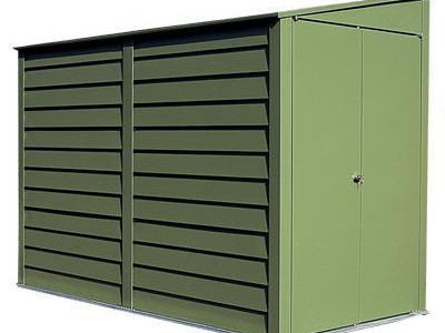 Storage Shed - Double Door. H2040 x W1601x L2650mm. Olive Green