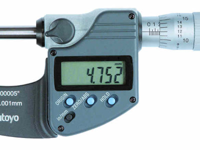 Micrometer Outside Digital w Data Output & Hold 0 - 25mm  0-1
