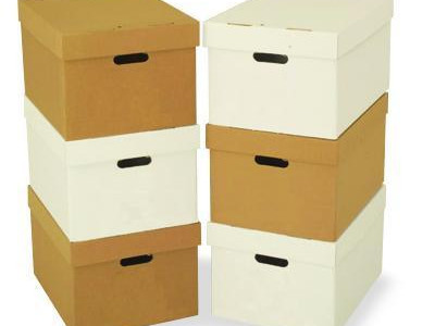 Archive Boxes - Extra Strong. H267xW355xD445mm White. 15kg Capacity (Pk of 100)