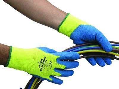 Thermal Latex Gloves - Polyco Matrix Hi Viz. Size 9 (Pack of 12)