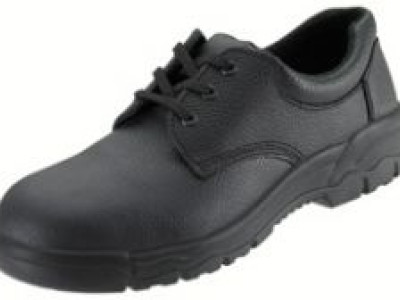 Safety Shoes - Black Leather Size 8