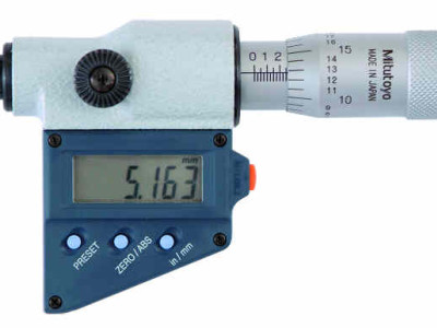 Micrometer Head Digital with Set Nut 0-25mm  0-1