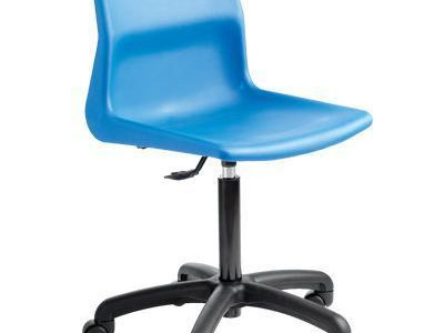 Swivel Chair  - Polypropylene. Height Adjustable 410-520mm. Blue