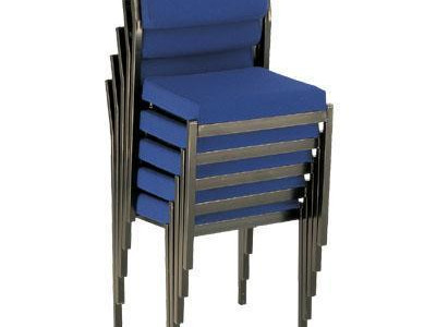Low Back Chair Without Arms - FIRA. Tweed Royal Blue
