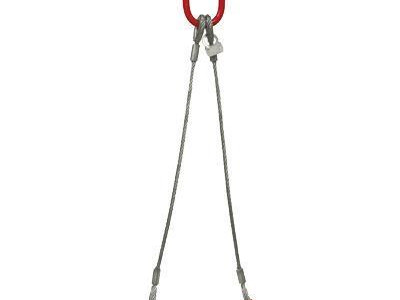 Wire Rope Sling - Double Leg. 16mm Rope Dia. 6x19 FMC. 2m EWL