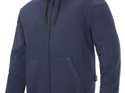 Hoodie Zip Classic-Snickers. Navy. Large. Chest: 44