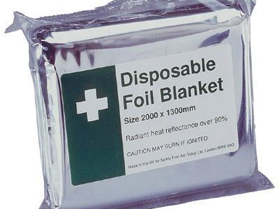 Foil Fire Blanket. 2000x1300mm. Pack of 5