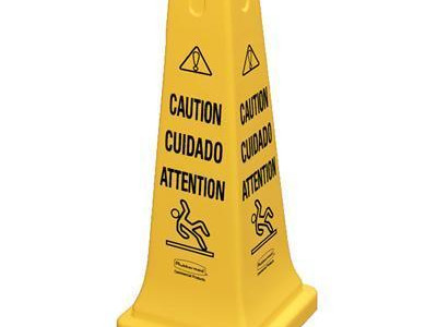 Safety Cone. Caution. Height 651mm. Yellow
