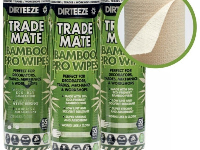 Pro Wipes Bamboo Trademate Roll of 55 Sheets Dirteeze box of 12