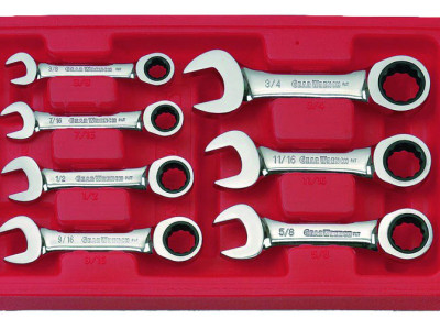 Combination Wrench Ratchet Stubby Set 10pc 10 - 19mm Gearwrench