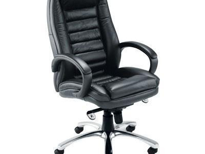 Leather Chair - Montana. Seat Height 470 - 540mm. Black