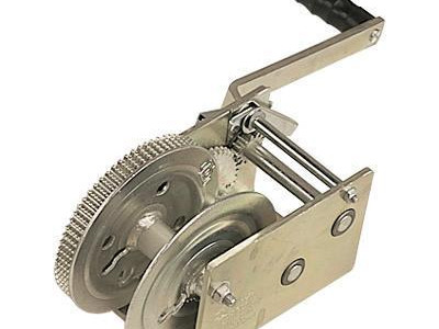 Double Speed Hand Winch With Wire Rope. 1136kg Pull Capacity