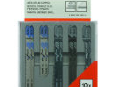 Jigsaw Blade Set-Bosch. Mixed Blade Type. Pack Quantity 10.