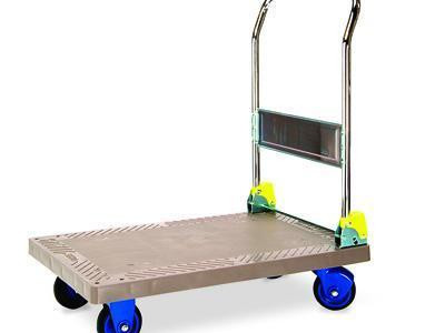 Plastic Platform Trolley - Easy Roll. L900 x W600mm. 300kg Capacity