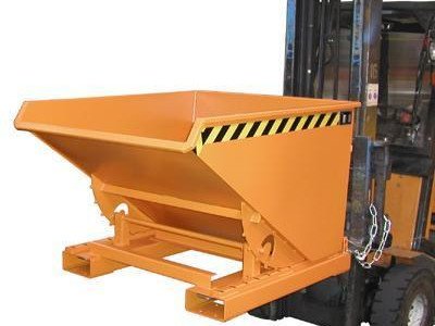 Self Tipping Skip (Automatic Roll) - 750kg Capacity. L1260xW770xH835mm Orange