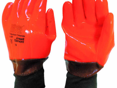 Gloves Monkey Grip Winter Size 10 Fluorescent Orange Ansell