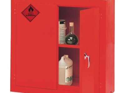Red Flammable Material Storage Cabinet. HxWxD 915x915x459mm.