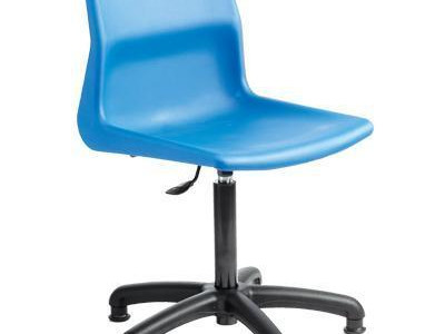Swivel Chair  - Polypropylene. Height Adjustable 430-540mm. Blue