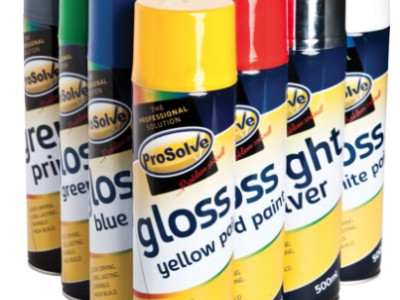 Prosolve Gloss Black Paint Aerosol 500ml (MOQ of 12)