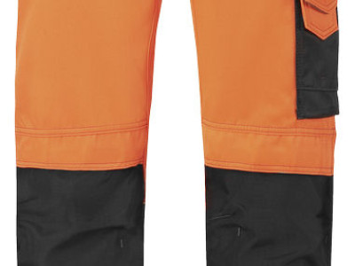 Trousers Hi Vis-Snickers. Black & Orange. Waist: 36