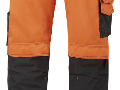 Trousers Hi Vis Holster Pockets-Snickers. Black & Orange. Waist: 47