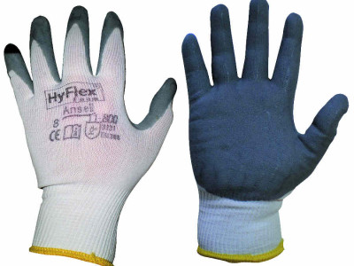 Gloves Hyflex Nitrile Foam Size 9 GreyWhite 11-800 Ansell