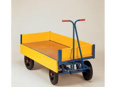 Steel Sided Solid Tyre Turntable Truck 355kg Capacity