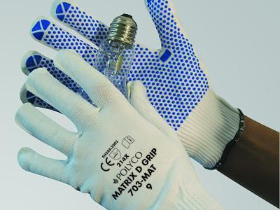 Inspection Gloves - Polyco Matrix D Grip. Size 8 (Pack of 12)