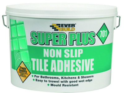 Super Plus Non Slip Tile Adhesive Off White 5 Litres 701 Everbuild
