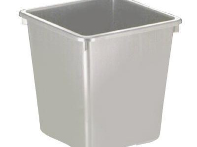 Waste Bin - Square. H360 x W300 x W300mm. 27L Capacity. Grey. Pack of 12