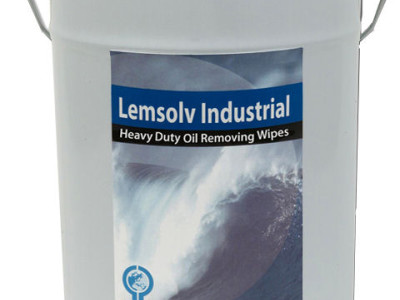 Lemsolv Industrial Solvent Degreaser Wipes, Citrus Based, 250 Wipes