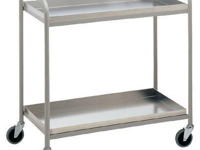 Stainless Steel General Purpose Catering Trolley - 2-Shelf. 250kg Capacity