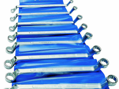 Offset Ring Spanner Set 8pc in Plastic Wallet 6x7 - 20x22mm Unior