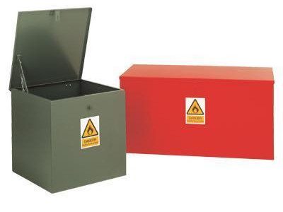 Lockable Storage Bin - Red. H600 x W1200 x D600mm