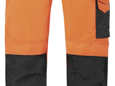 Trousers Hi Vis-Snickers. Black & Orange. Waist: 47