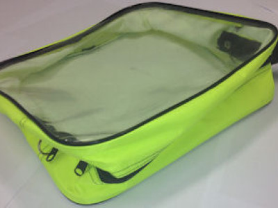 Fire Safety Equipment Bag for Mask, Torch & Gloves. HxWxL: 260x95x300mm. Yellow.