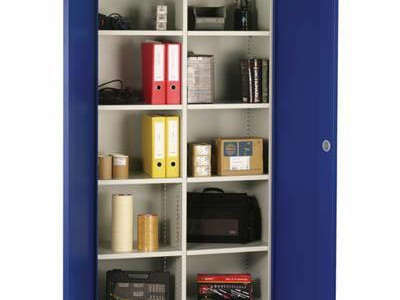 Compartment Cupboards (HD) - 10 Compartments. H1950 x W1000 x D450mm. Blue Door