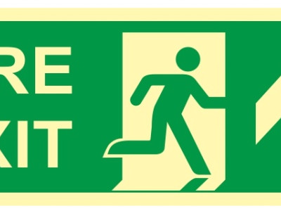 Fire Exit Directional Sign (Up) SC01