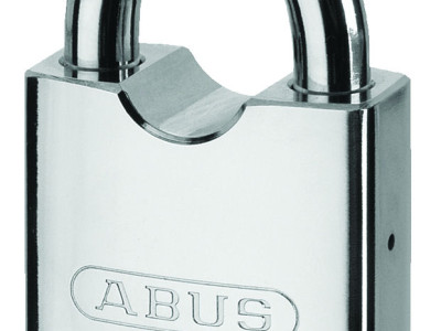 Solid Steel Padlock Closed Shackle 55mm. Shackle Clearance: 26mm Abus