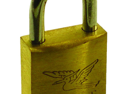 Brass Padlock Long Shackle 50mm. Shackle Length: 80mm Egret