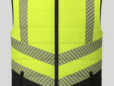 OAKLINE PRO The Tod Hi Vis Bodywarmer Yellow Large