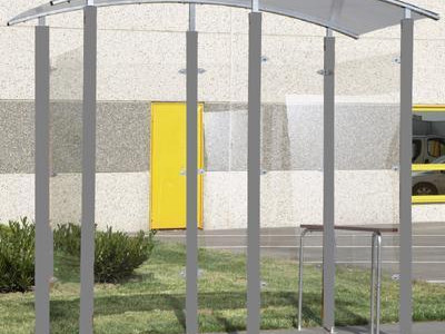 Freestanding Framed Shelter - Steel. W1000 x H2100-2200mm