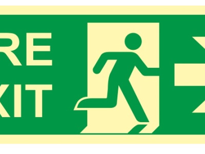 Fire Exit Directional Sign (Right) SC07