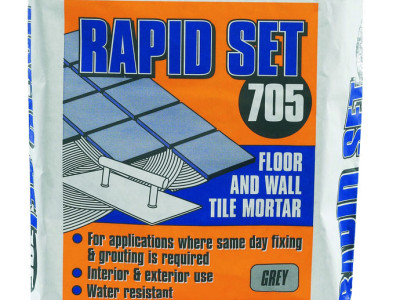 Rapid Set Tile Mortar Grey 20kg 705 Everbuild