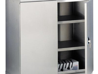 Cupboard - Stainless Steel. Double Door. H900 x W900 x D420mm
