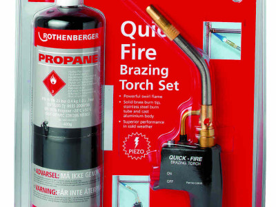 Brazing Torch Quick Fire with Gas Cylinder Rothenberger